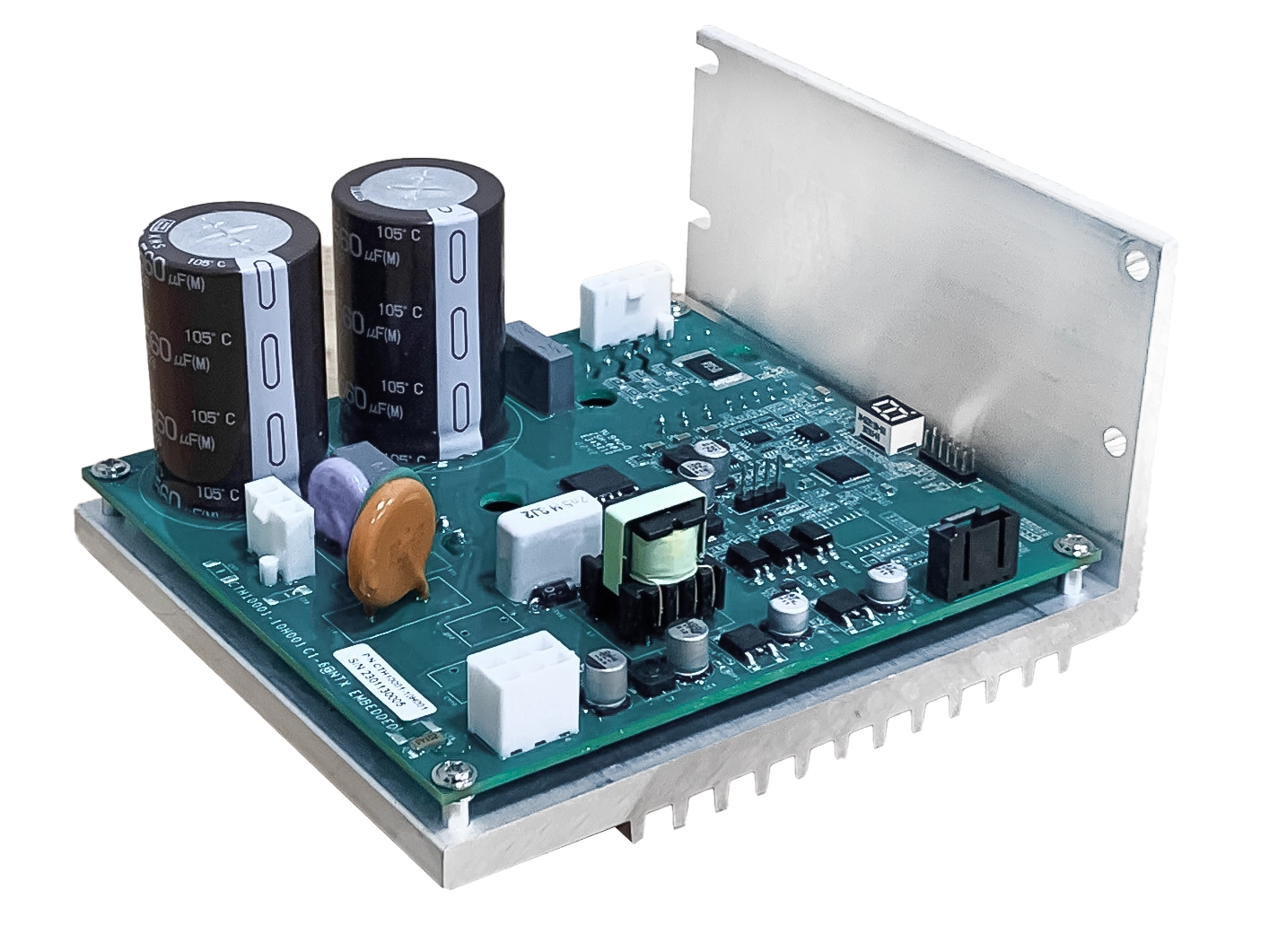 NTX single-axis BLDC motor controller circuit board and heatsink