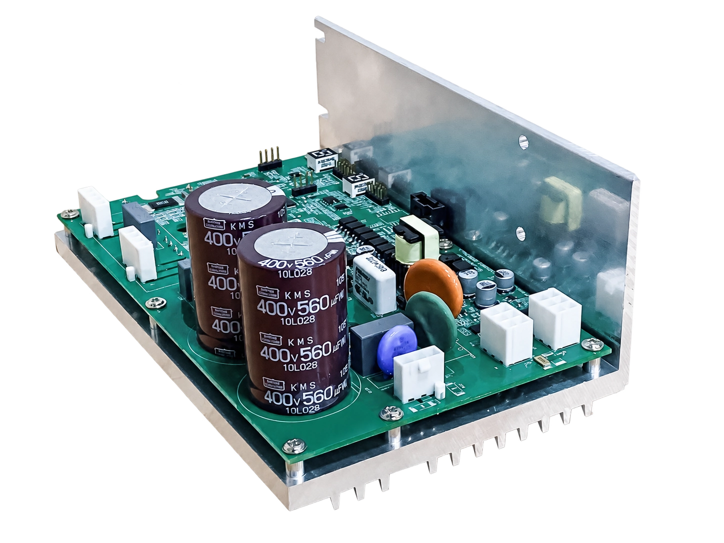 NTX dual-axis BLDC motor controller circuit board and heatsink